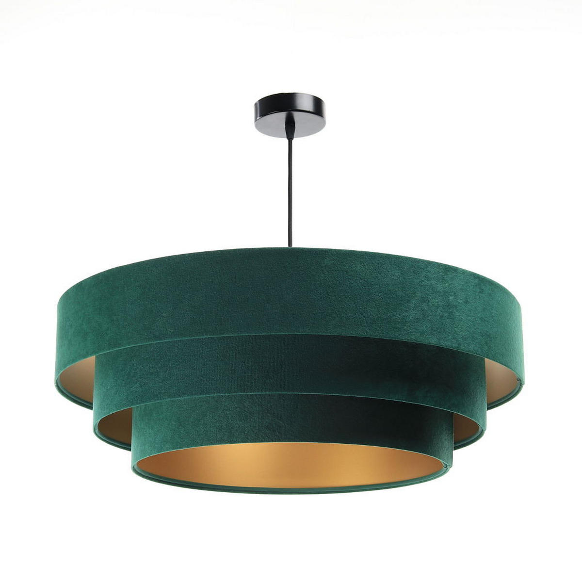 HÄNGELEUCHTE Grün 60/20 cm - Goldfarben/Grün, Kunststoff (60/1.5/20cm) - ONZENO