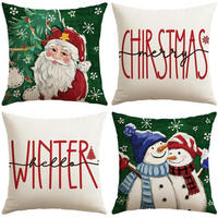 KISSENBEZUG 4er Set Weihnachtsmotiv 40 x 40 cm - Multicolor, Textil (40/40cm)