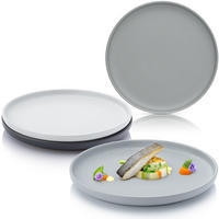 SPEISETELLER LEEDS - 4 teilig aus Steingut - Grau, Stein (26.5cm) - Sänger