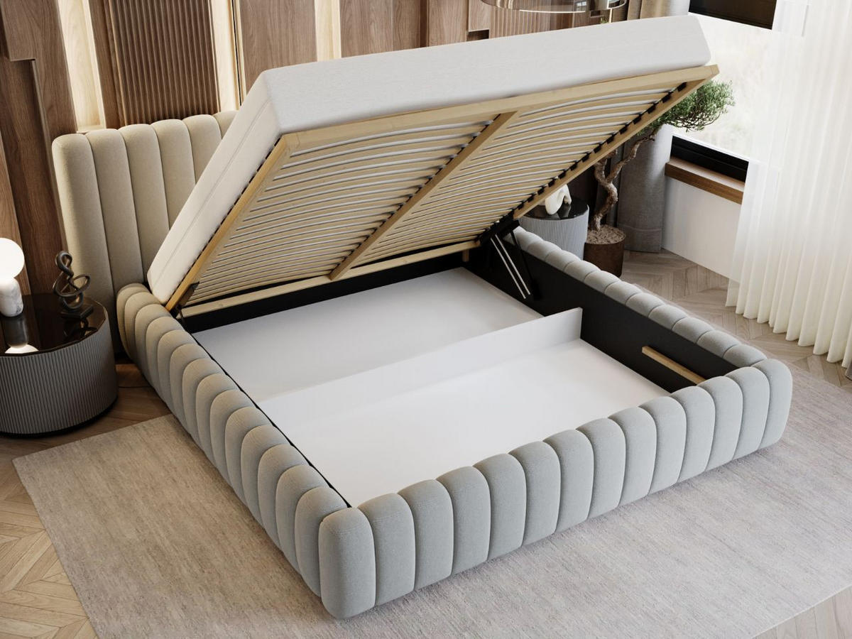 POLSTERBETT Bliss 200x200 Grau - Grau, Textil (200/200cm) - Graingold