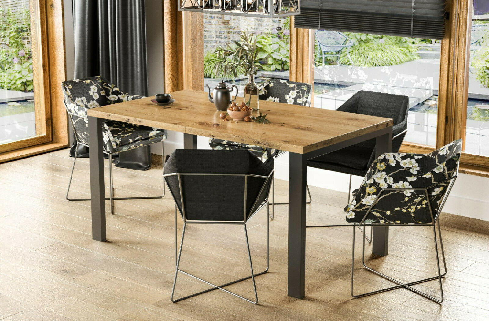 Thumbnail - Endo-Moebel Esstisch, Eiche Artisan, Holzwerkstoff, Rechteckig,Rechteckig, 80x76x80 cm, Esszimmer, Tische, Esstische