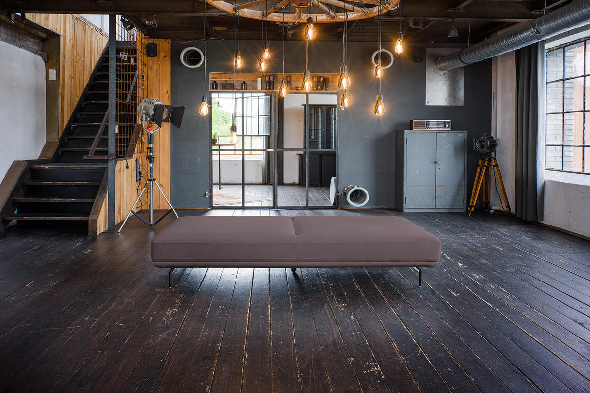 SCHLAFSOFA CANE Violett Webstoff - Violett/Lila, Textil/Metall (210/80/100cm) - KAWOLA