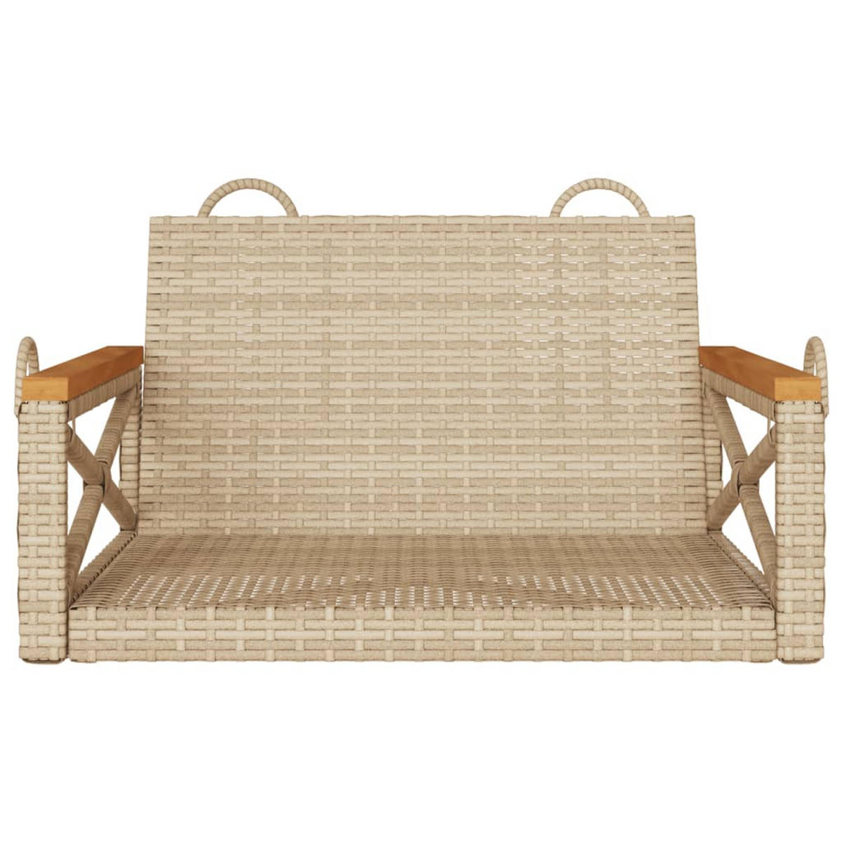 HÄNGESESSEL Beige 63x62x40 cm Poly Rattan - Beige, Kunststoff (63/40/62cm) - furnicato