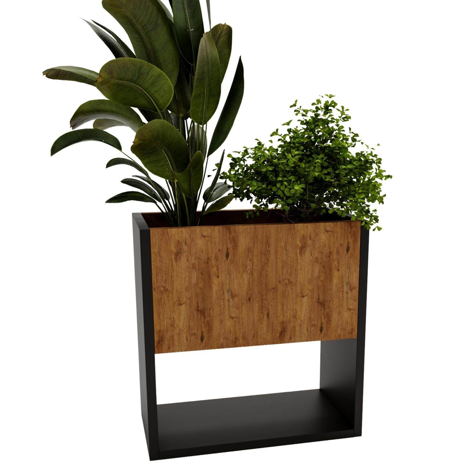 BLUMENKASTEN Nussbaumfarben 45/44/22,6cm - Nussbaumfarben, Holzwerkstoff (44/45/22.6cm) - CraftPAK