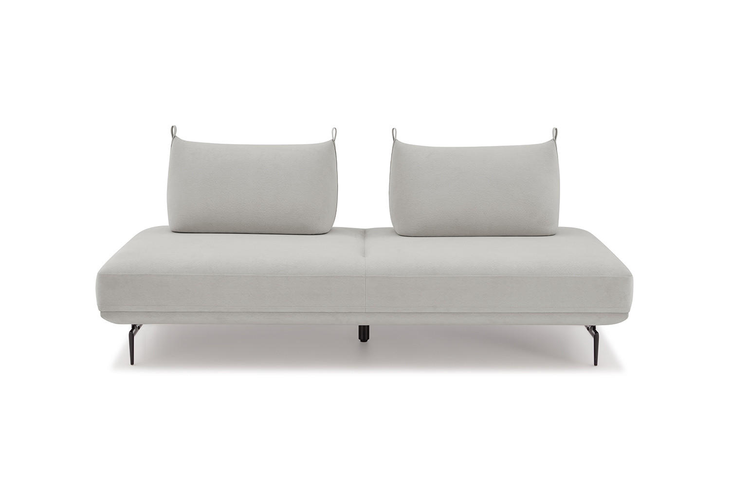 SCHLAFSOFA CANE Grau Webstoff - Schwarz/Grau, Textil/Metall (210/80/100cm) - KAWOLA