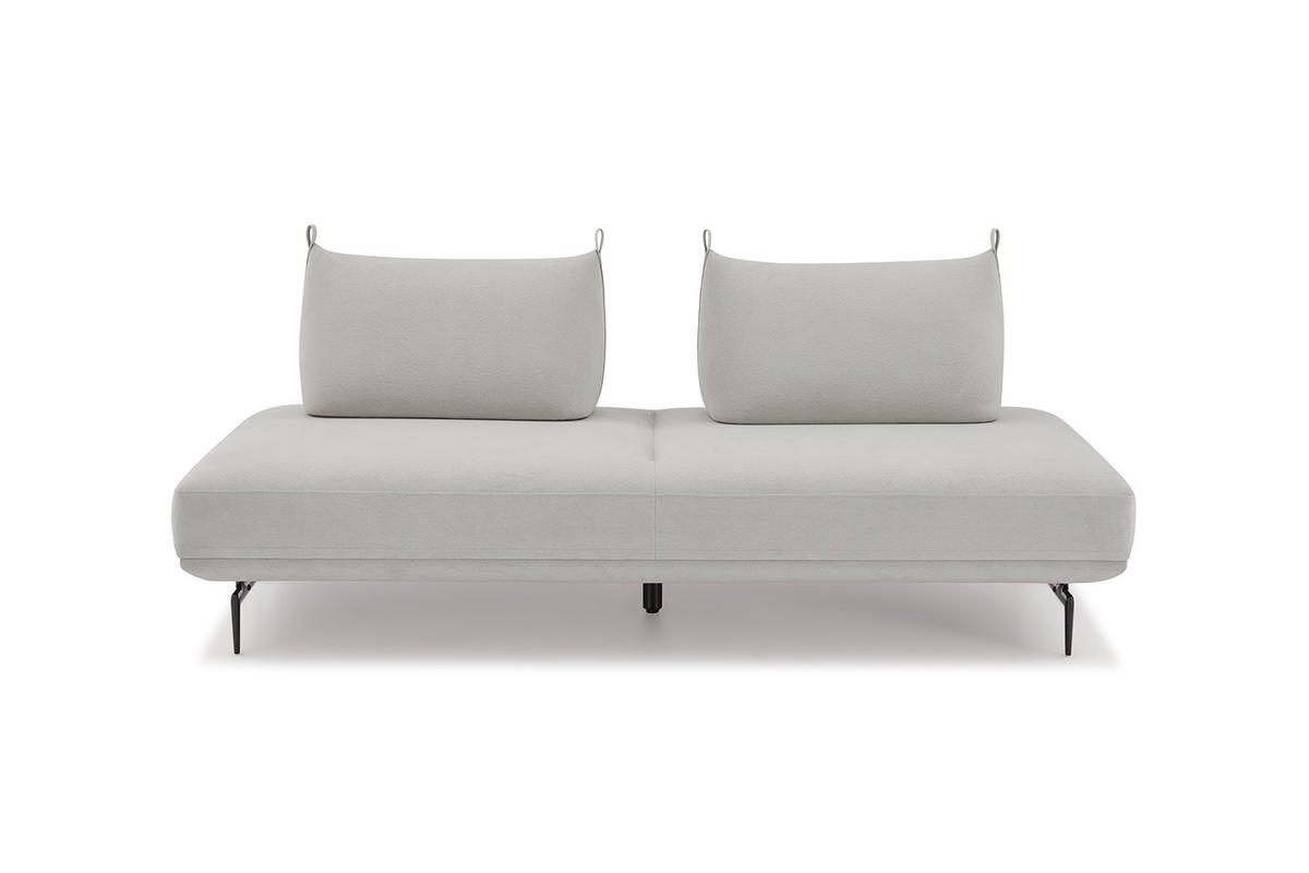 SCHLAFSOFA CANE Grau Webstoff - Schwarz/Grau, Textil/Metall (210/80/100cm) - KAWOLA