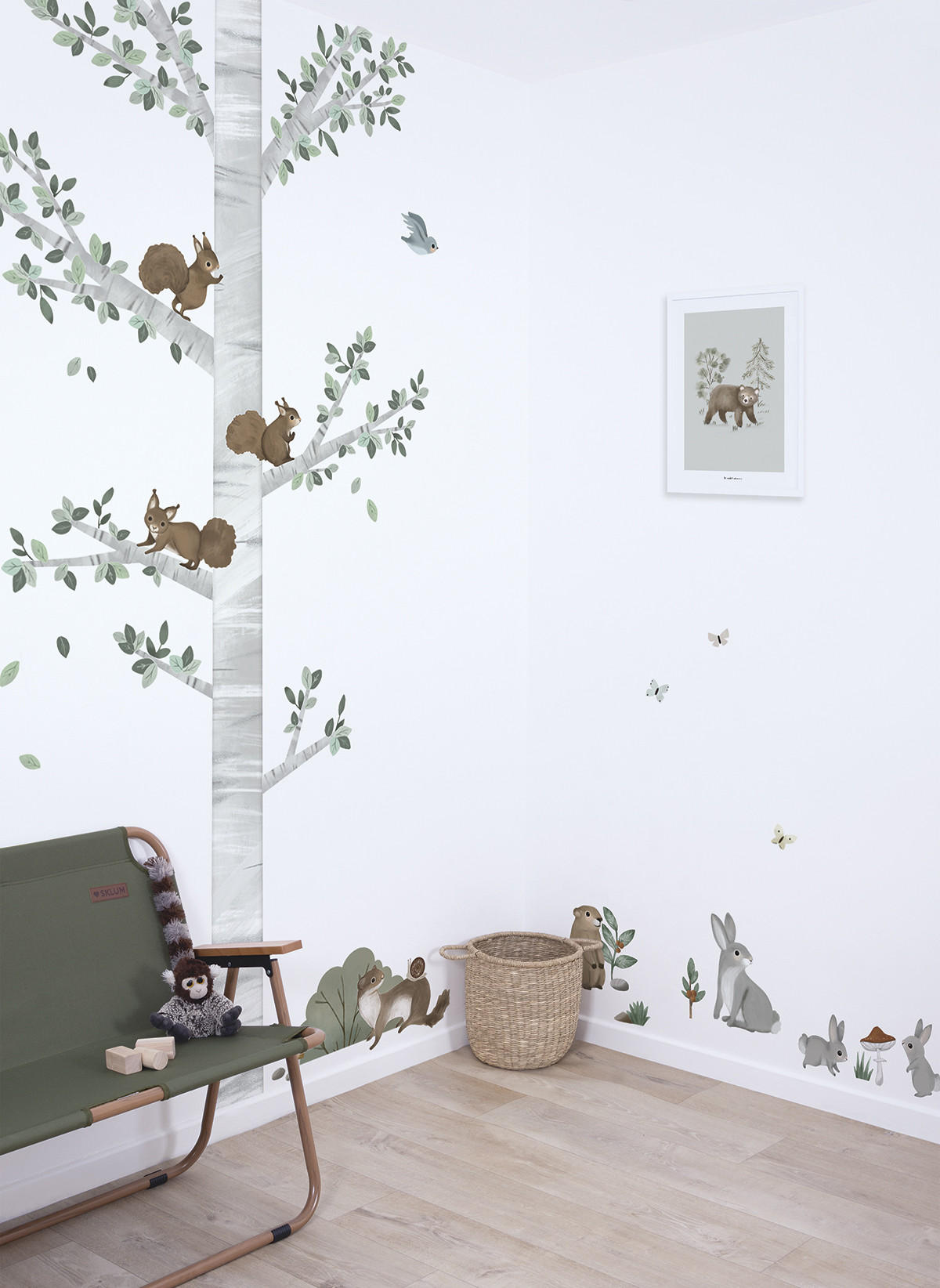 POSTER Kleiner Bär, 30x40 cm - Waldgrün/Braun, Papier (30/1/40cm) - Lilipinso