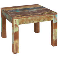 COUCHTISCH aus recyceltem Mango-Holz im Shabby-Chic Stil mit großer Tischplatte, Braun 60x60x47 cm - Braun, Holz (60/60/47cm) - KADIMA DESIGN