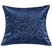 KISSENBEZUG 60/60 cm Dunkelblau Damast Circle - Dunkelblau, Textil (60/60cm) - TiborTex