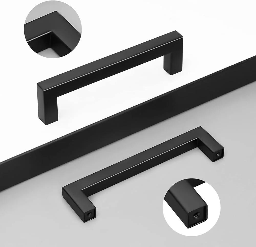 MÖBELGRIFF Schwarz 15er-Set 128 mm Edelstahl - Schwarz, Metall (1.2/1.2/12.8cm)