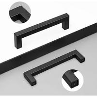 MÖBELGRIFF Schwarz 15er-Set 128 mm Edelstahl - Schwarz, Metall (1.2/1.2/12.8cm)