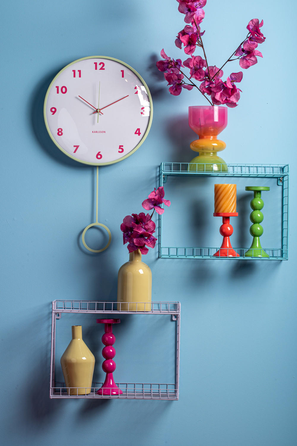 WANDREGAL Reja 40/15/30 cm - Lila, Metall (15/30/40cm) - Present Time