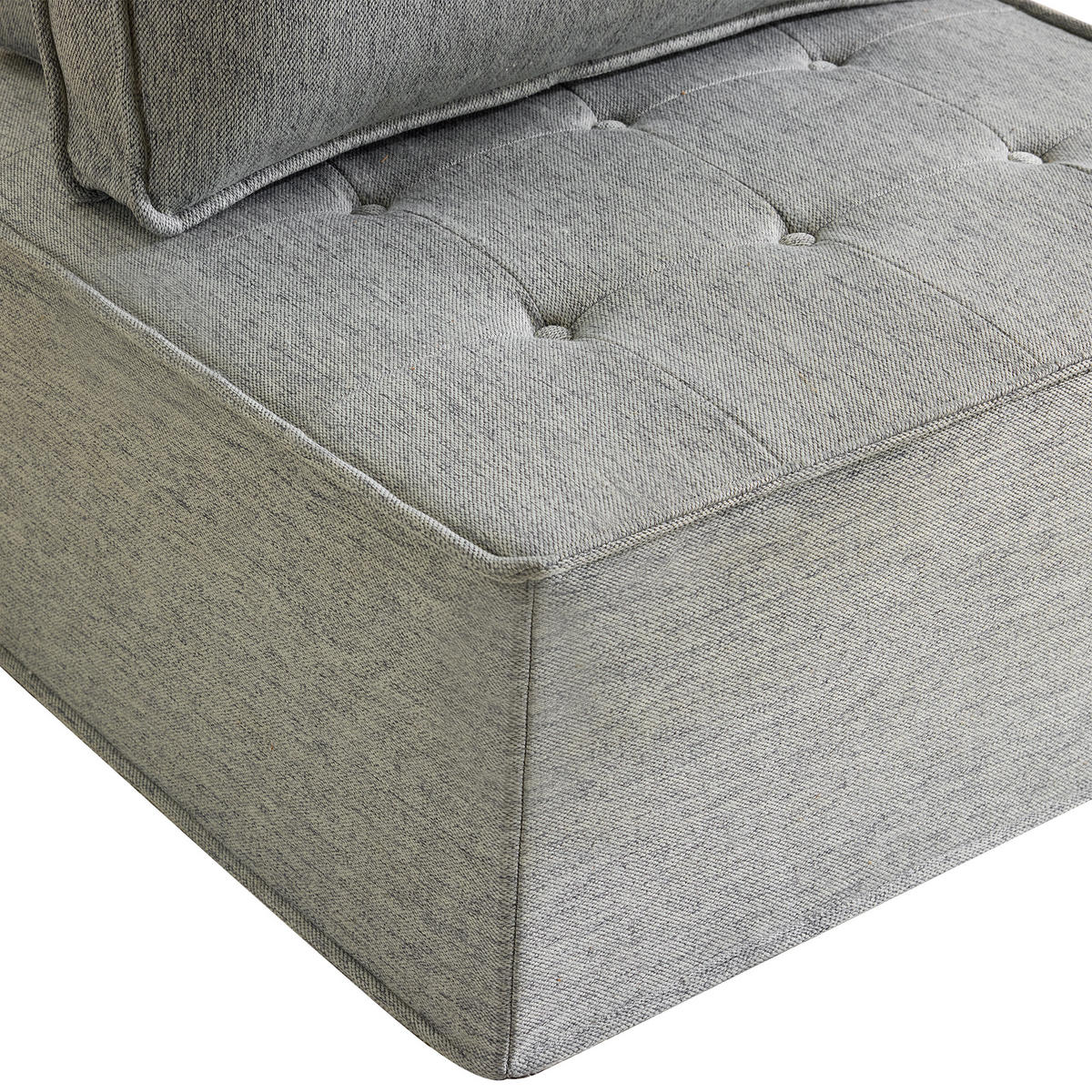 SESSEL DE-34982 modular mit Leinenbezug Hellgrau - Hellgrau, Holzwerkstoff (81/81/81cm) - ComfortXL