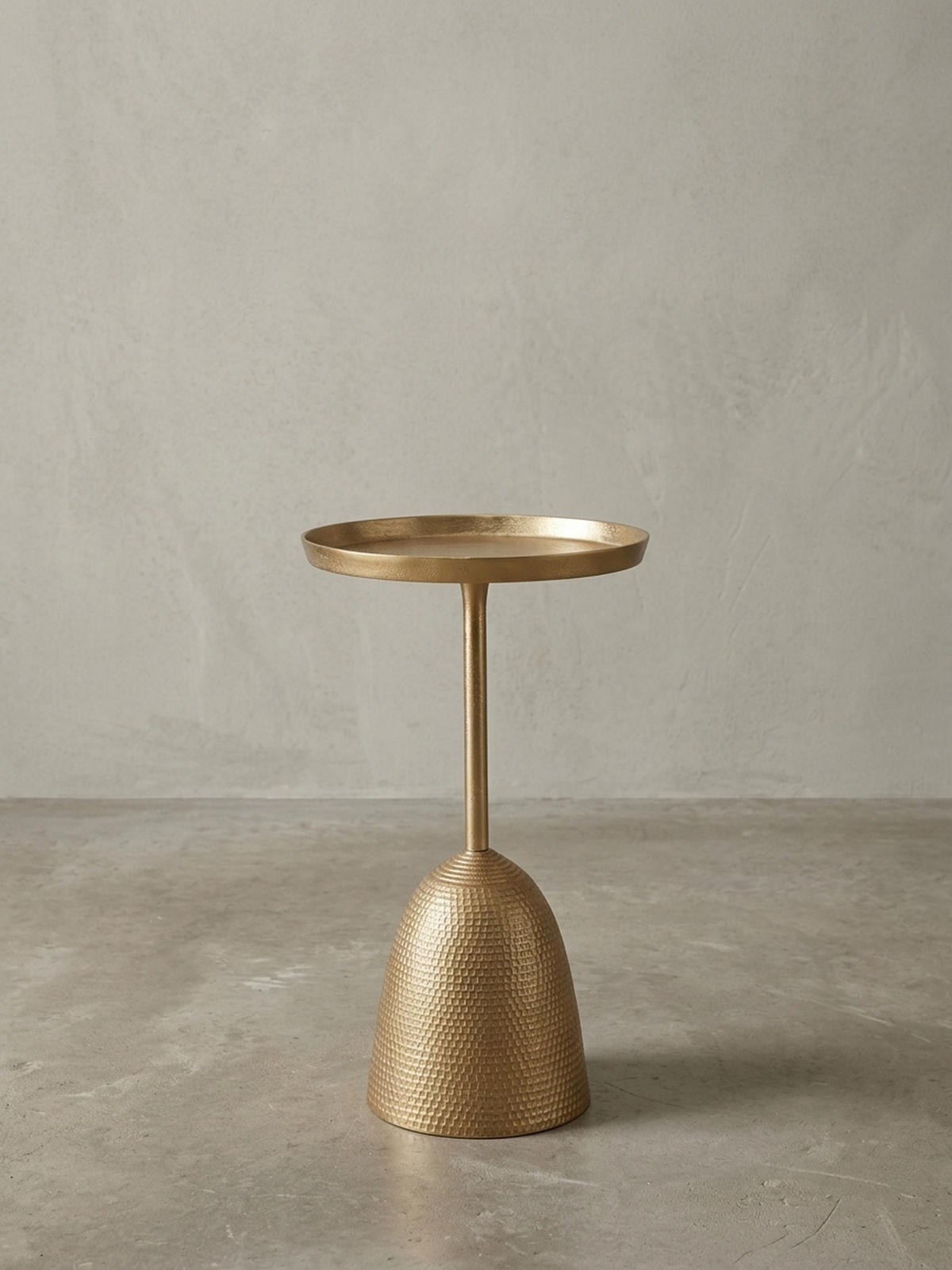 BEISTELLTISCH – Rund Mattgold Aluminium lackiert 33x33x53 cm - Goldfarben, Metall (33/33/53cm) - KADIMA DESIGN