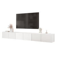 TV-LOWBOARD ANGEL mit LED-Beleuchtung, 300 cm Weiß matt - Weiß, Holzwerkstoff (300/36/40cm) - Idohome