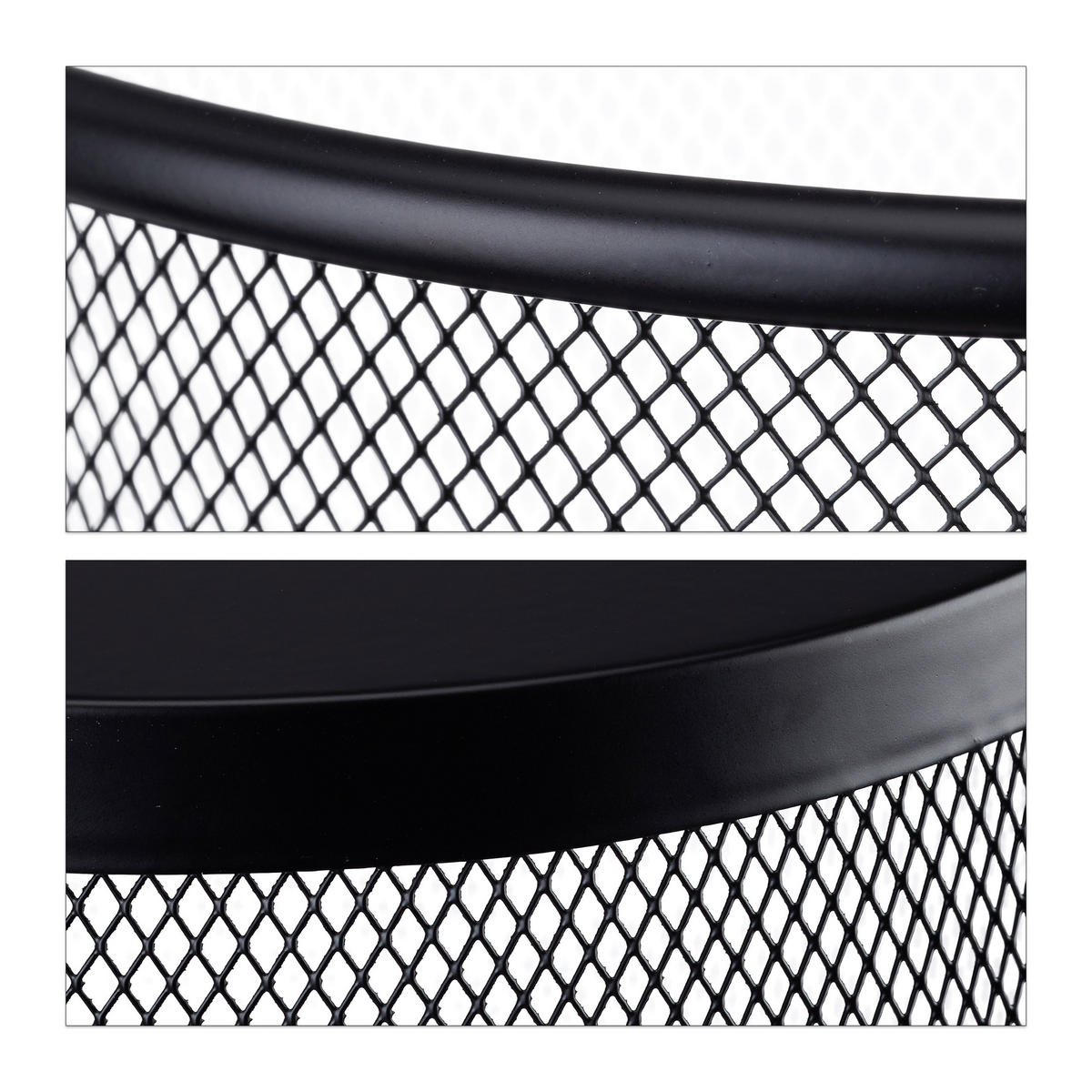 KÔŠ na papír - čierna, kov (30/35/30cm) - Relaxdays