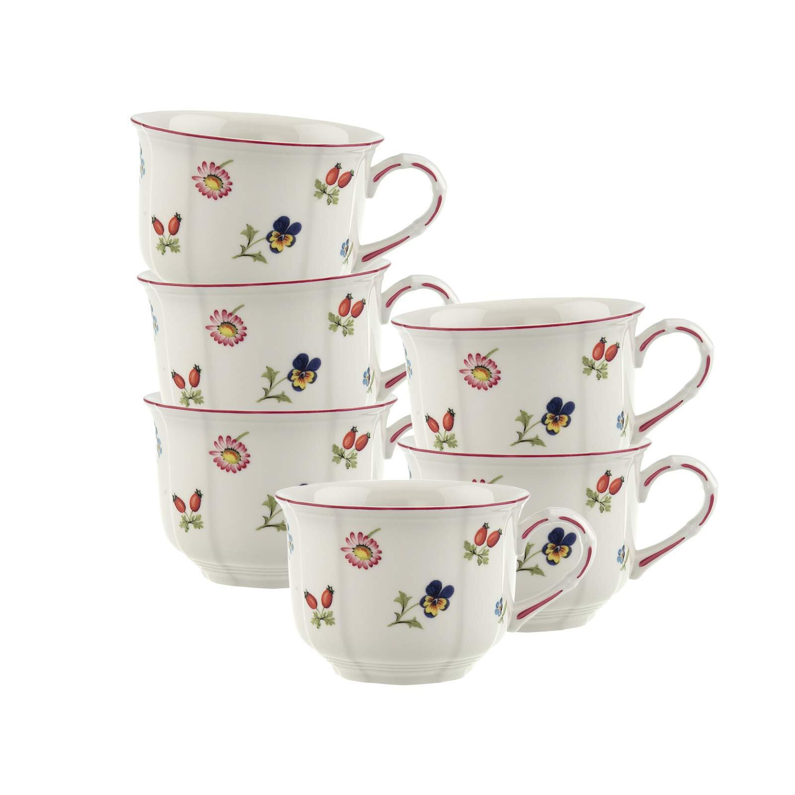 FRÜHSTÜCKSTASSEN Petite Fleur weiß 260 ml 6er Set - Weiß, Keramik (0.26L) - Villeroy & Boch