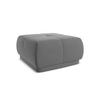 POUF Samt Stoff Grau - Schwarz/Grau, Kunststoff/Textil (60/35/60cm) - Makamii