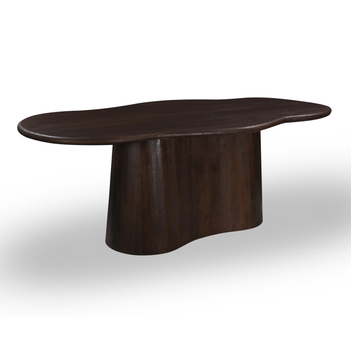 ESSTISCH mit organischer Form 220cm, braun - Dunkelbraun, Holz (220/100/77cm) - Giga Meubel