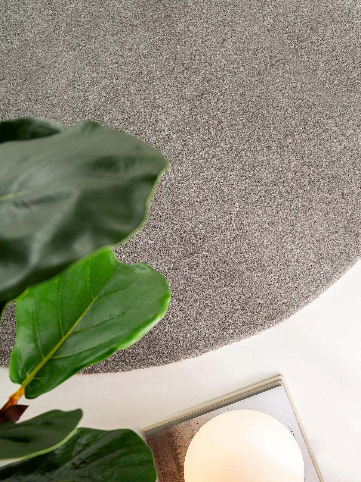 WOLLTEPPICH Bent Grau ø 200 cm rund - Grau, Textil (200/200cm) - benuta Nest