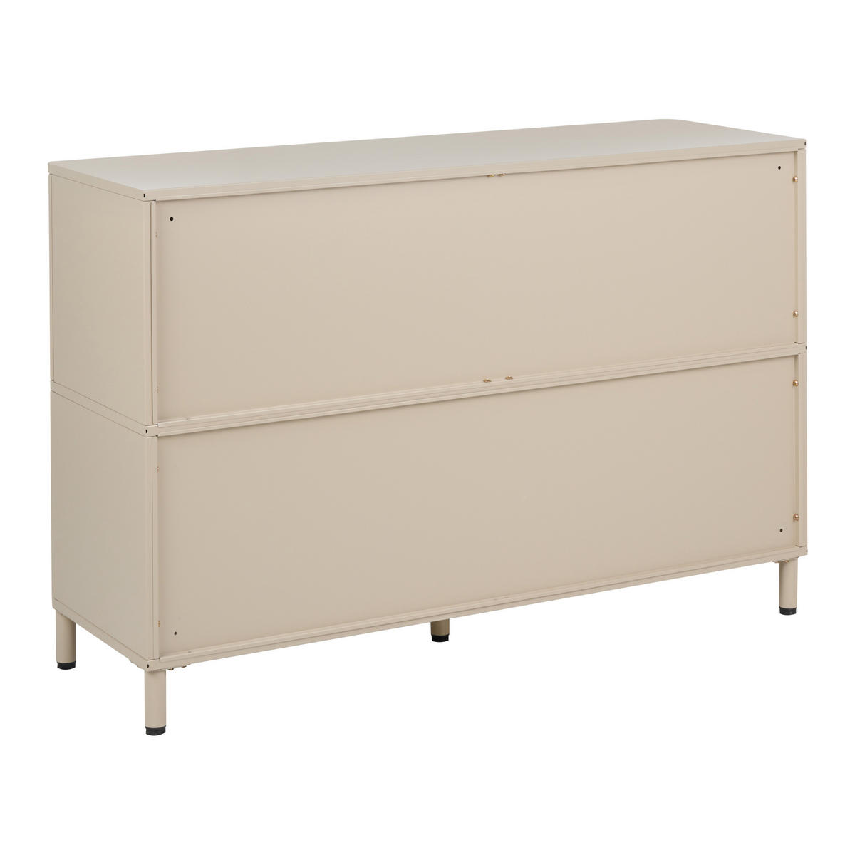SIDEBOARD se 3 dveřmi Kov Béžový Ombura - béžová, kov (120/80/40cm) - Beliani