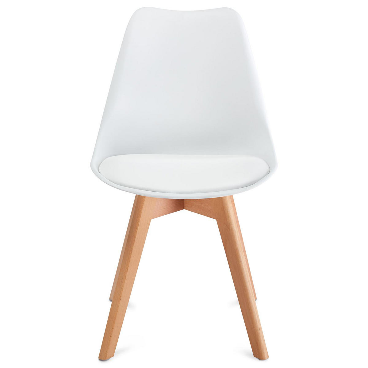 ESSZIMMERSTUHL ABBY 4ER-SET - Weiß, Holz (49/82/53cm) - IDIMEX