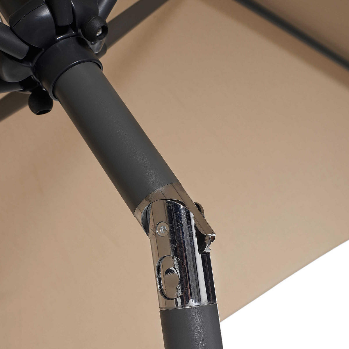 SONNENSCHIRM Siesta - Beige, Textil/Metall (250/250cm) - Butlers