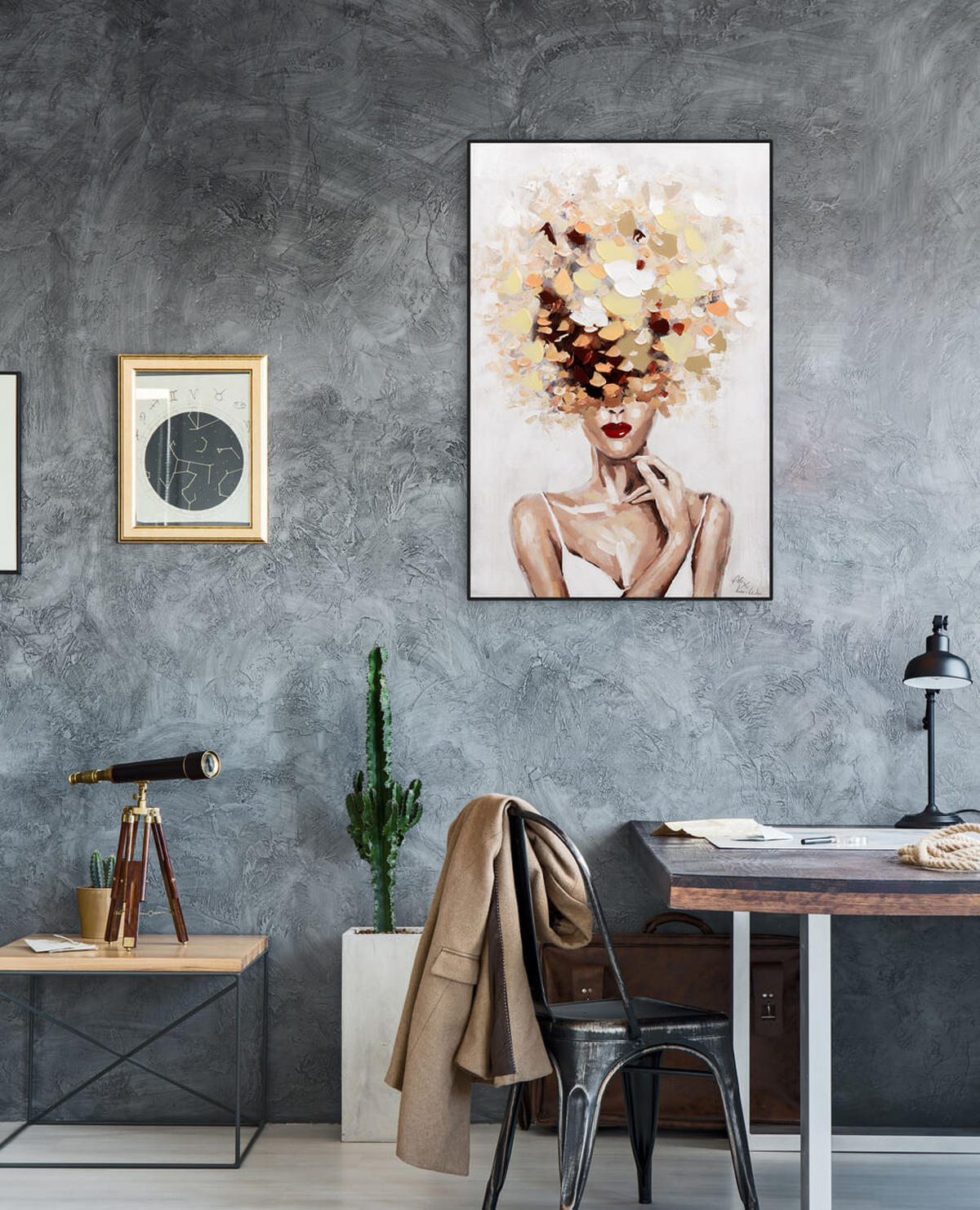 ÖLGEMÄLDE 60/90 cm - Gelb, Holz/Textil (60/90cm) - KUNSTLOFT