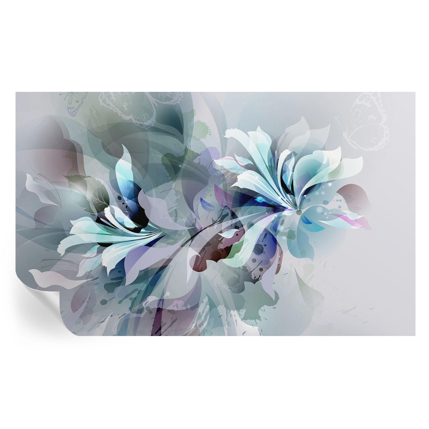 FOTOTAPETE 416x254 cm - Florale Abstraktion - Grün, Textil (416/254cm) - Wallfluent