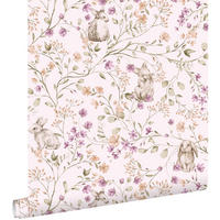 TAPETE Kaninchen 50 x 900 cm - Lila, Papier (50/0.1cm) - ESTAhome