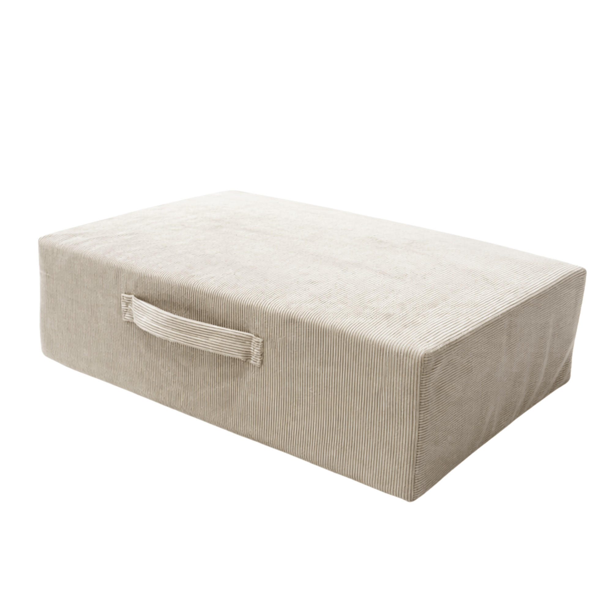 HÜPFPOLSTER Cordsamt Beige - Beige, Textil (78/24/60cm) - AngeLove