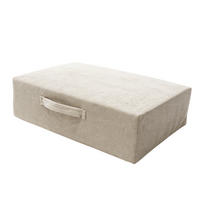 HÜPFPOLSTER Cordsamt Beige - Beige, Textil (78/24/60cm) - AngeLove