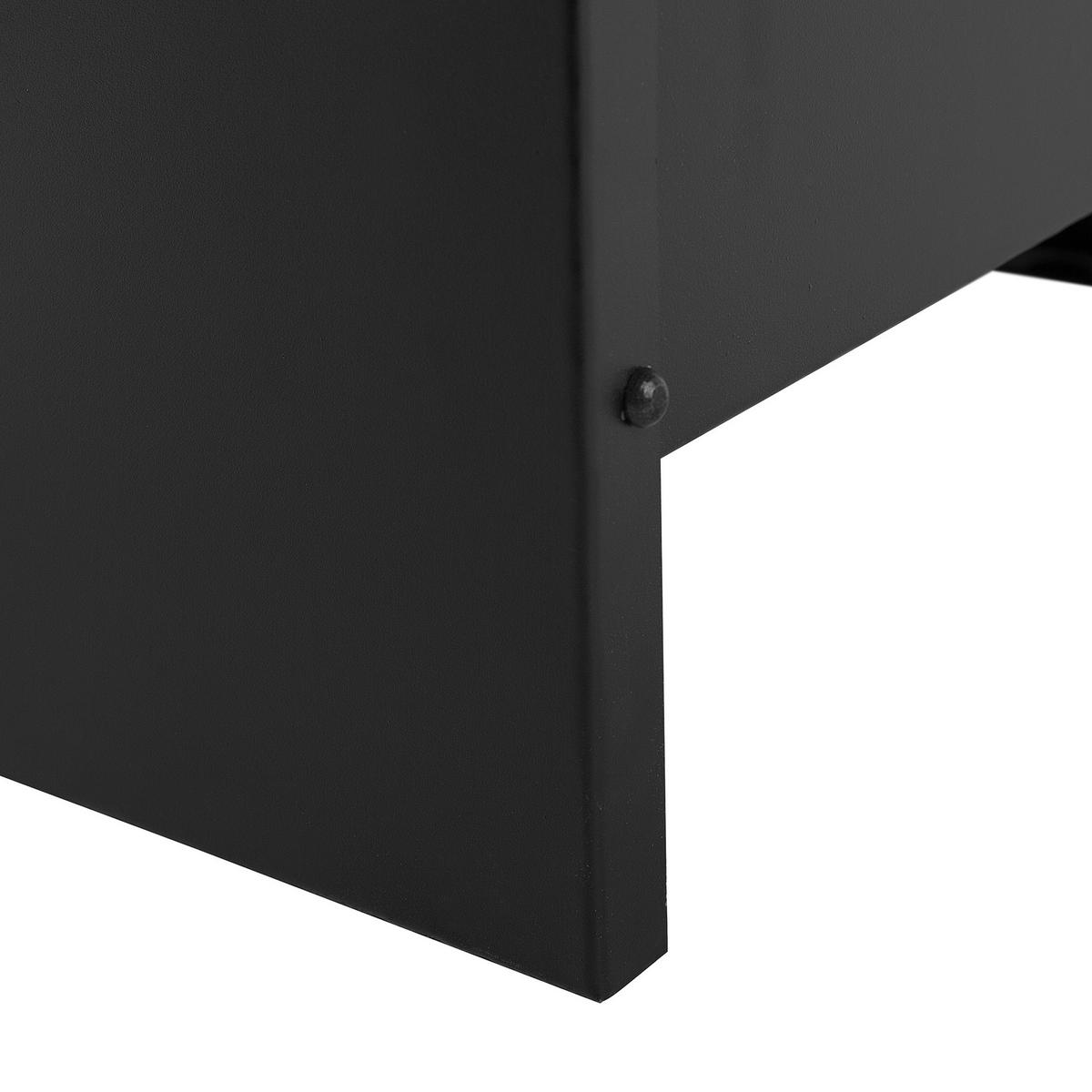 FEUERSTELLE Stah schwarz quadratisch Shiga - Schwarz, Metall (40/53/40cm)
