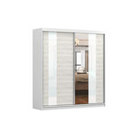 SCHIEBETÜRENSCHRANK HEAVEN MULTI 203/218/61 mit Spiegel in Weiß/Kathult - Eichefarben/Weiß, Holzwerkstoff (203/218/61cm) - Deine Möbel 24