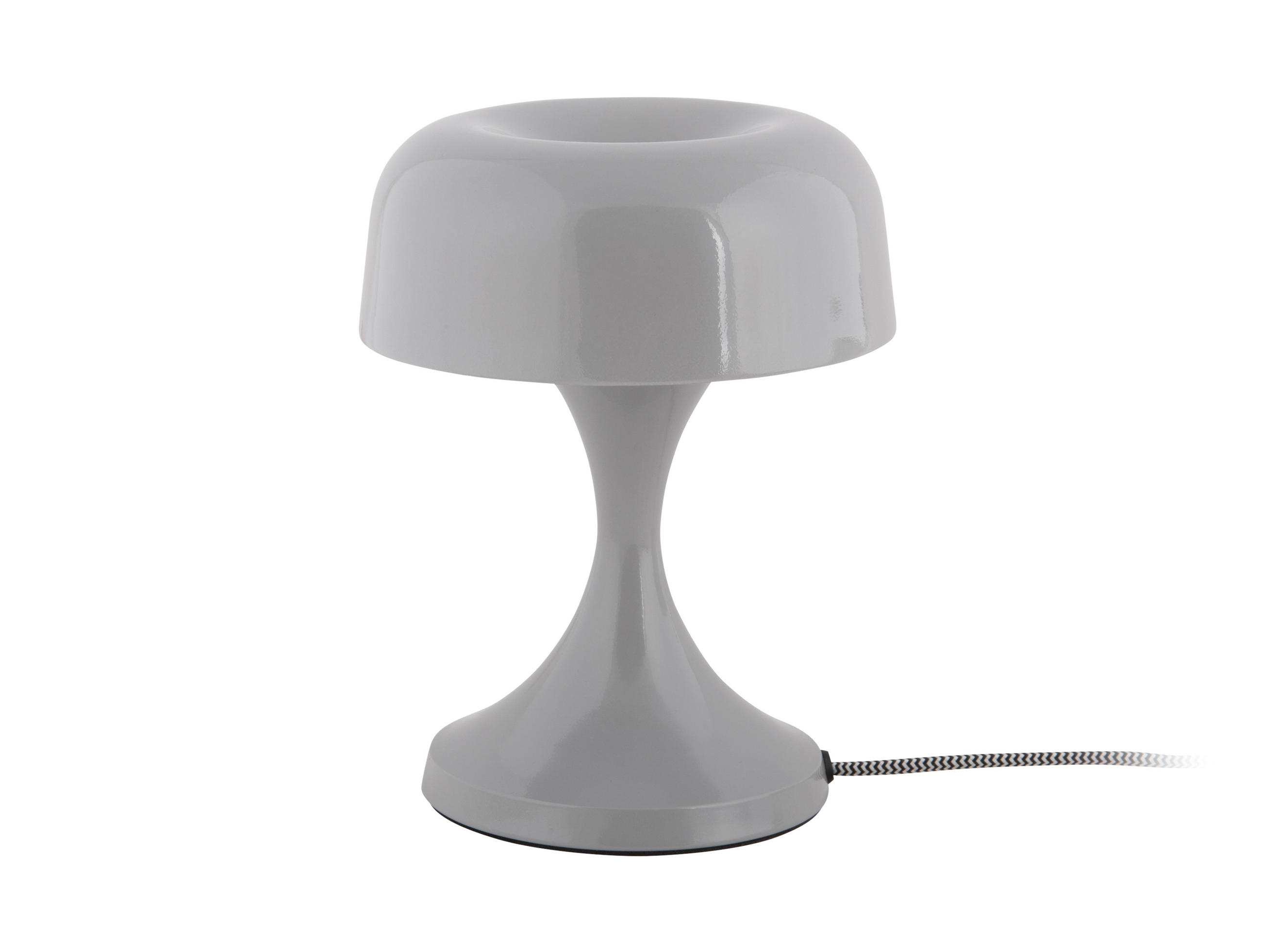 TISCHLAMPE Moda Retro - Grau - 15,5/15,5/20 cm - Grau, Metall (15/15/20cm) - Leitmotiv