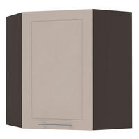 KÜCHENHÄNGESCHRANK Kvantum W10/60 Lava / Kaschmir Matt 60 / 60 / 72cm - Kaschmir/Dunkelgrau, Holz/Holzwerkstoff (60/72/60cm) - Feldmann-Wohnen