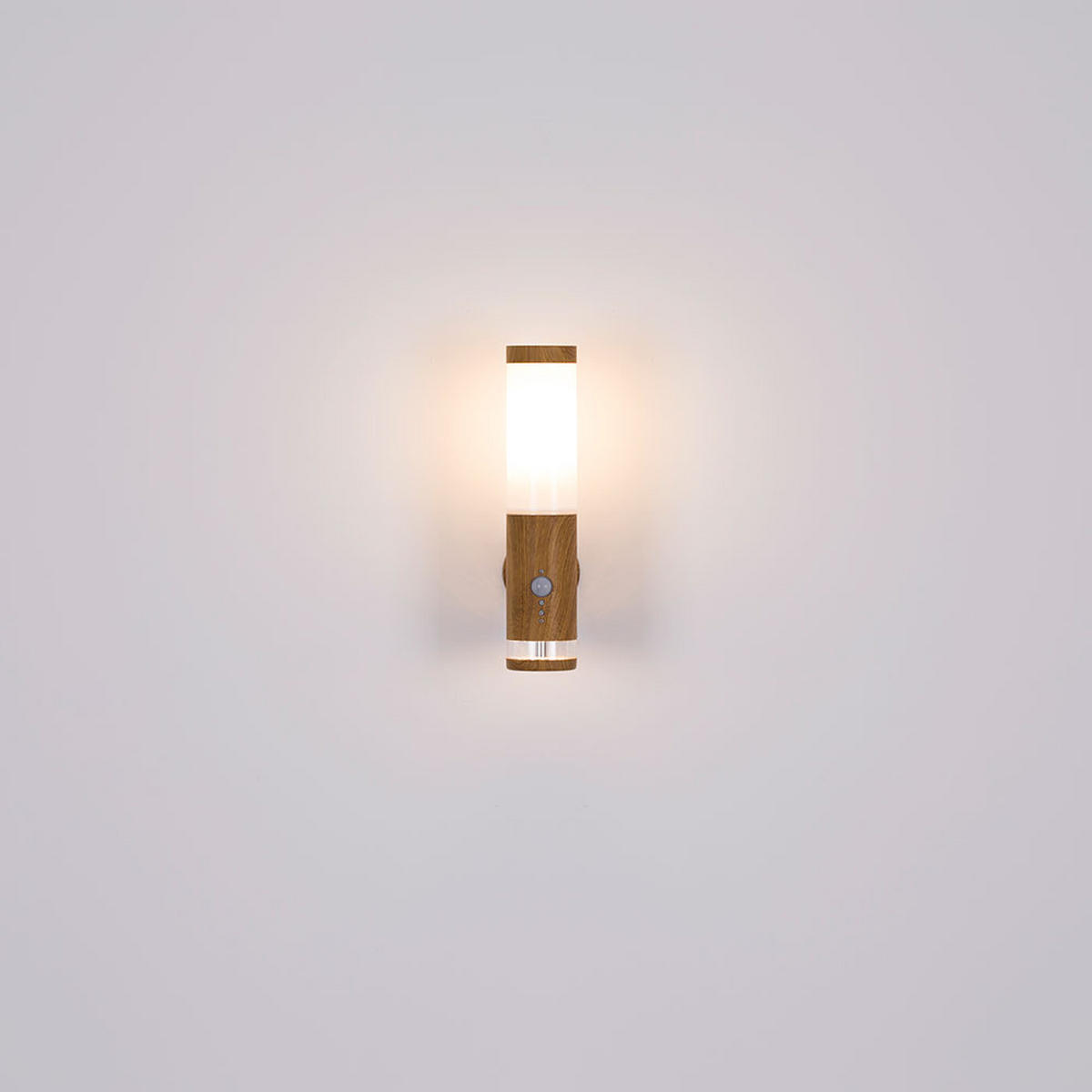 LED WANDLEUCHTE Holz-Optik Braun - Braun, Metall (14.2/8.5/35cm) - Globo Lighting