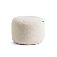 POUF Bouclé Mochi - Beige, Textil (50/30/50cm) - Mokebo