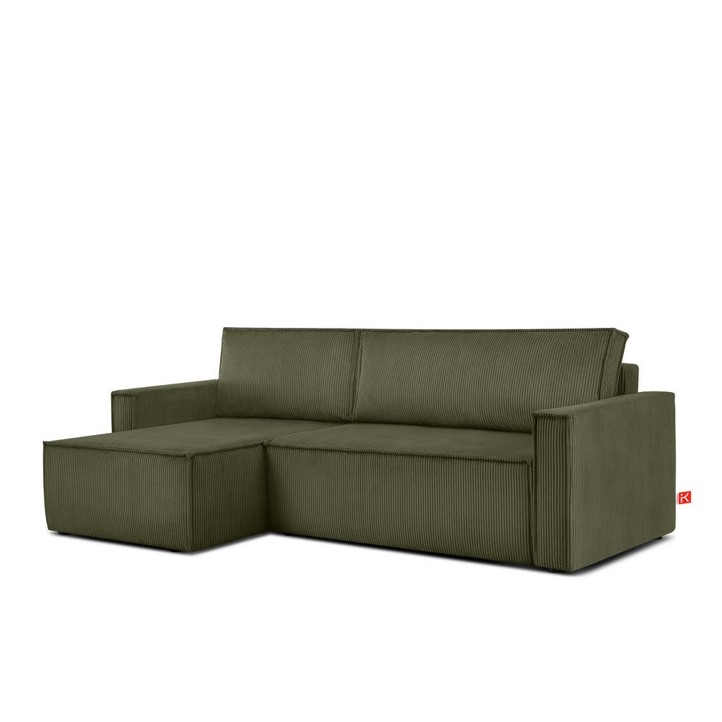 Thumbnail - Konsimo® Ecksofa-Links/Rechts, Olivgrün, Textil, L-Form,L-Form, 246x148 cm, FSC 100%, Hergestellt in Europa, Wohnzimmer,...