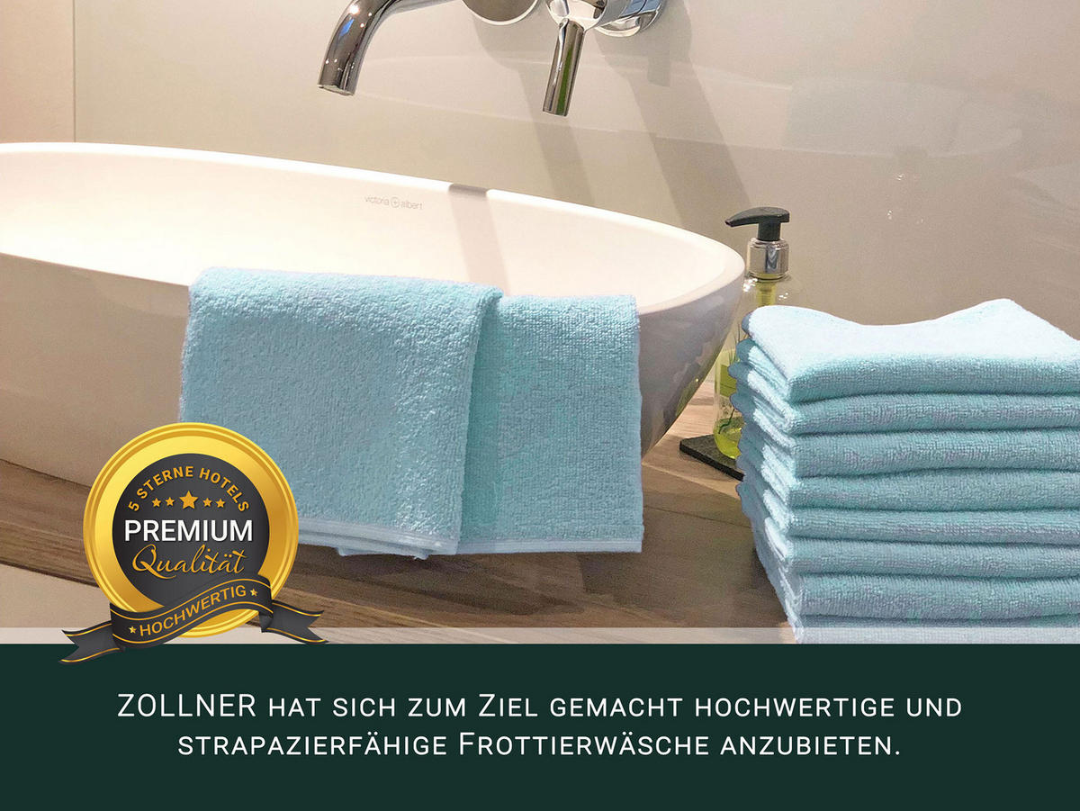 SEIFTÜCHER, 10er-Set, 30x30 cm, 100% Baumwolle, Blau - Hellblau, Textil (30/30cm) - Zollner