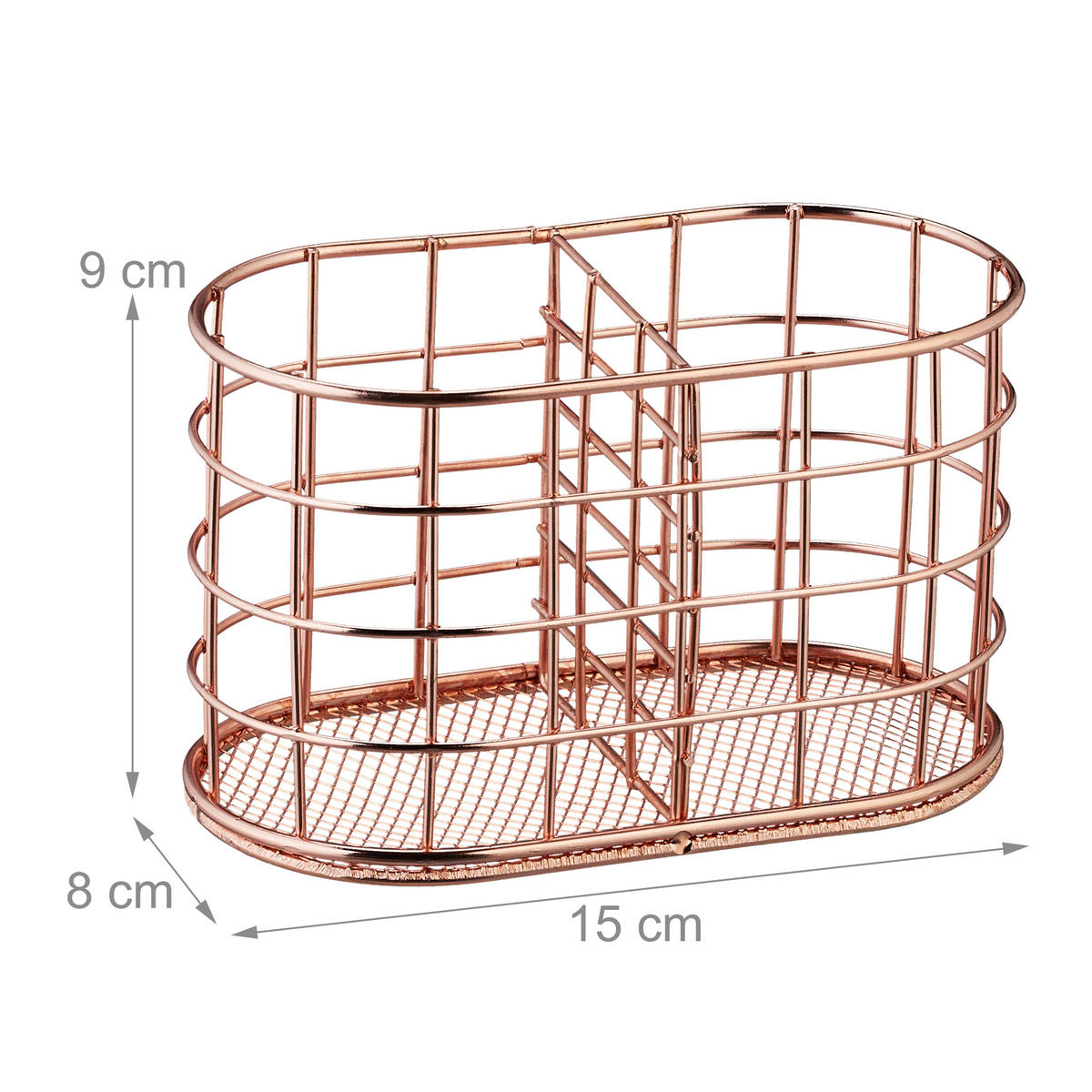 STIFTEHALTER - Kupferfarben, Metall (8/15/9cm) - Relaxdays