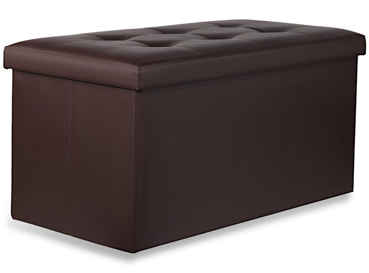 SITZBOX Ravello XXL mit Knöpfen Braun Ökoleder - Braun, Textil (80/40/40cm) - Komodee