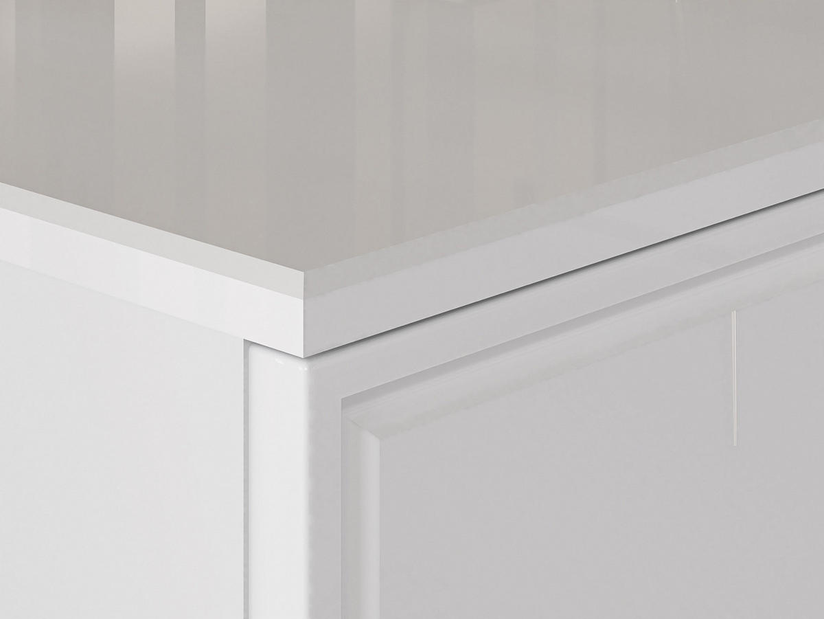 TV-LOWBOARD Darrby Weiß 160 cm - Goldfarben/Weiß, Holzwerkstoff/Metall (160/53/40cm) - Selsey