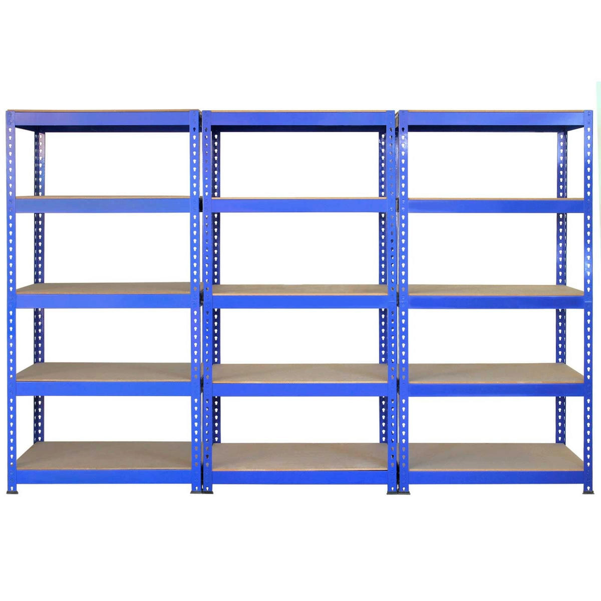 LAGERREGAL 2 x 180 x 90 x 50cm + 3x Lagerregale 180 x 120 x 50cm Blau - Blau, Metall (120/180/50cm)