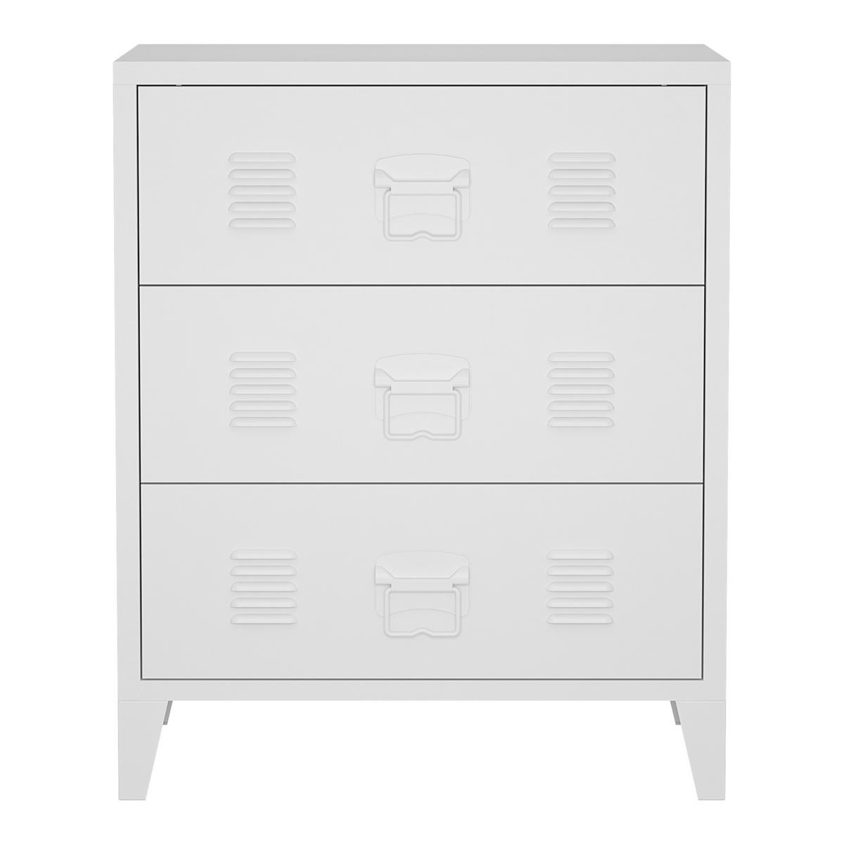METALLSCHRANK Hämeenlinna - Weiß, Metall (60/72/40cm) - [en.casa]