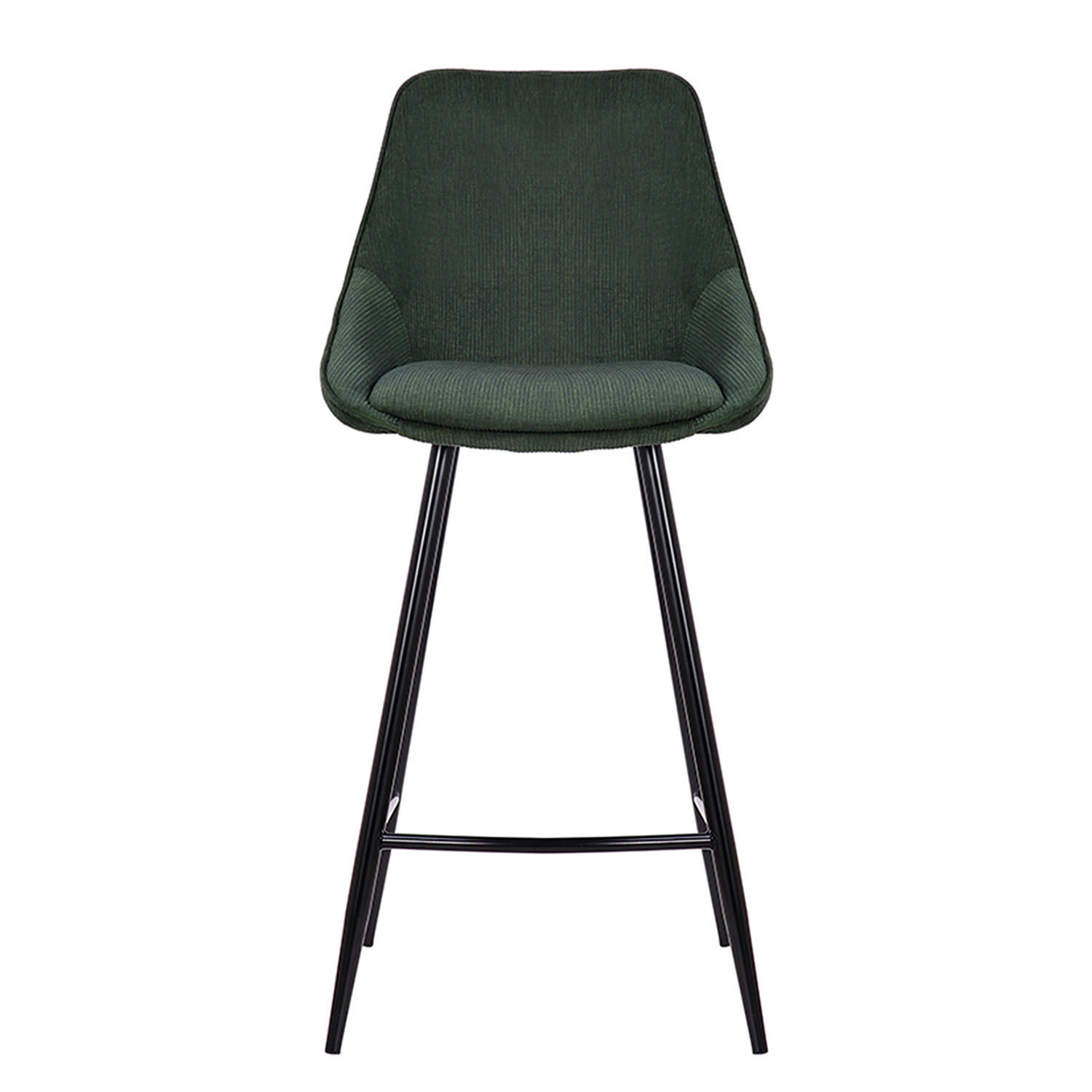 BARSTUHL - Cord-Samt - Dunkelgrün, Textil (47/97/53cm) - home24