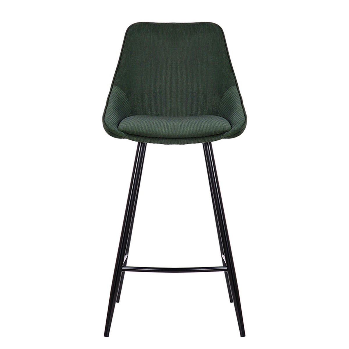 BARSTUHL - Cord-Samt - Dunkelgrün, Textil (47/97/53cm) - home24