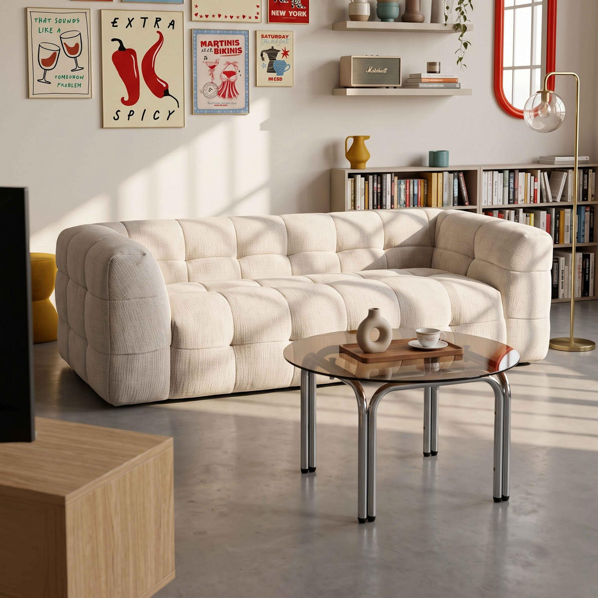 COUCHTISCH, Braun - Braun, Glas (70/70/41cm) - Oviala