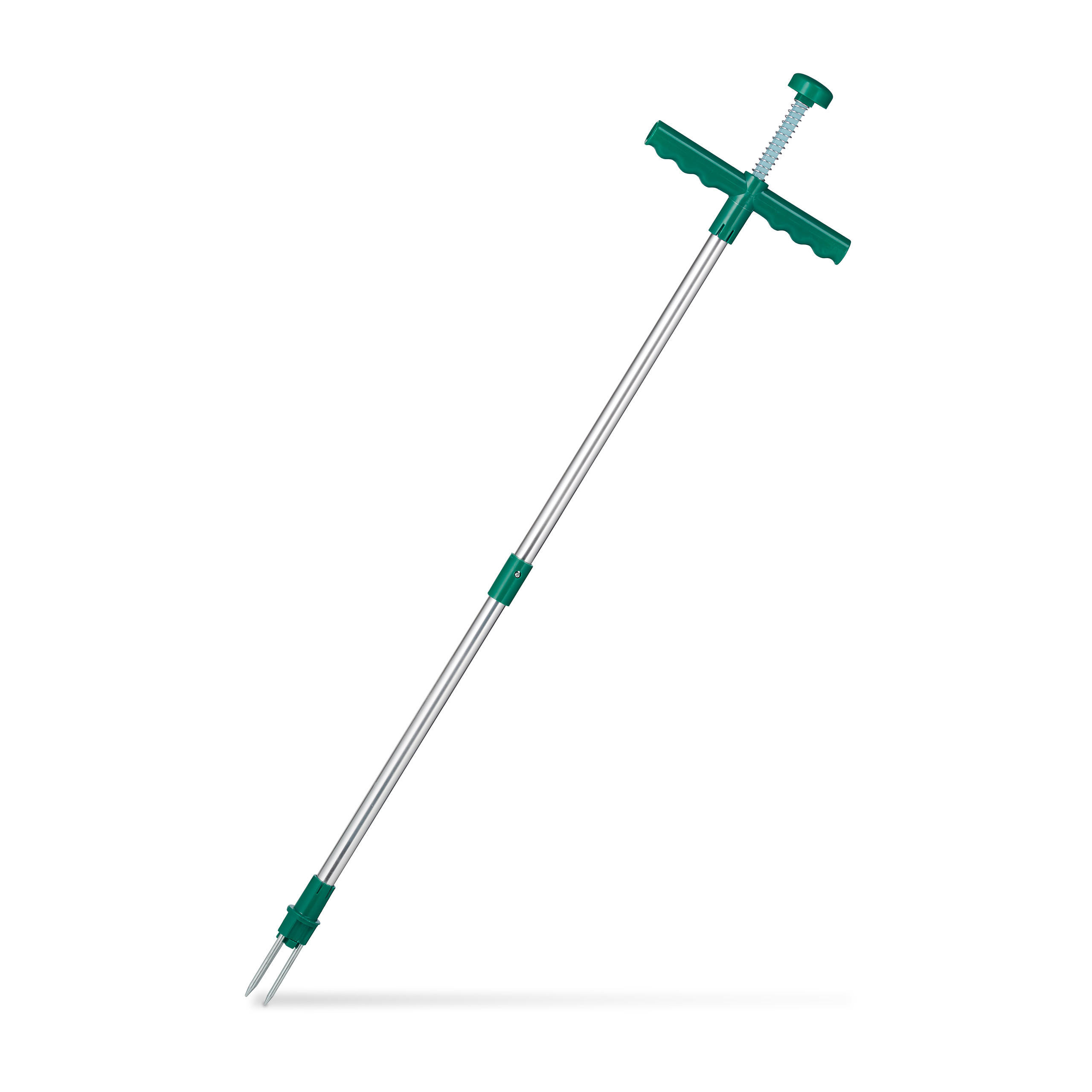 Relaxdays VYTRHÁVAČ PLEVELE zelená stříbrná nerez 100 cm