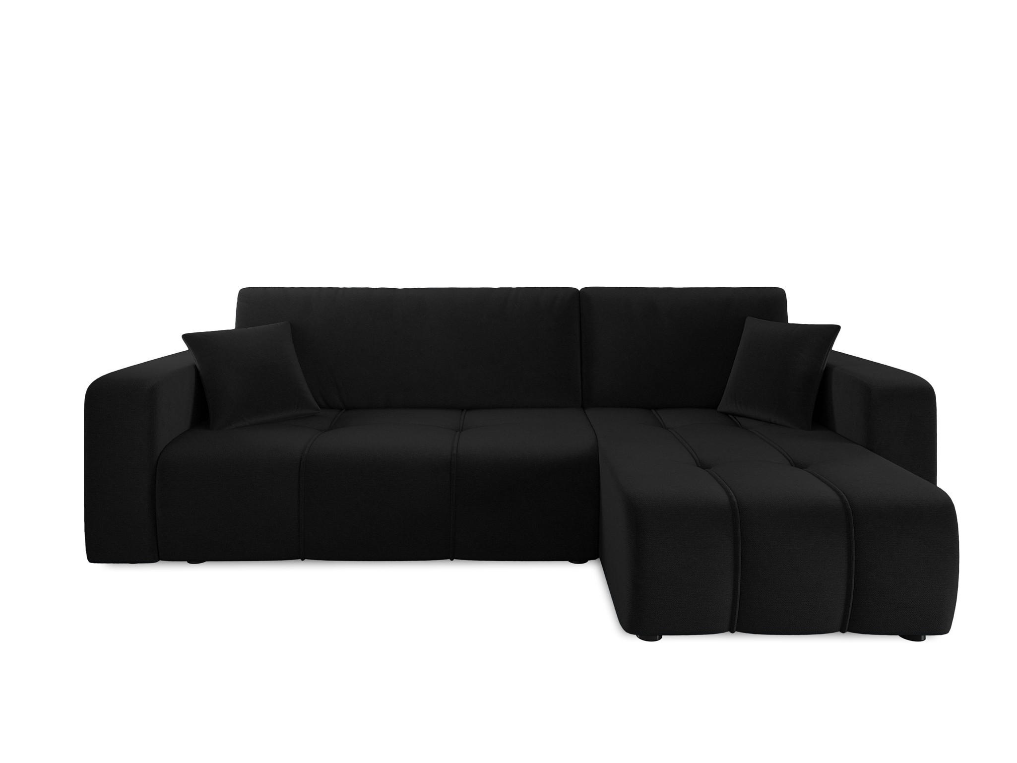 ECKSOFA Dagny Mit Schlaffunktion - Schwarz, Holzwerkstoff/Textil (248/146cm) - Fun Möbel
